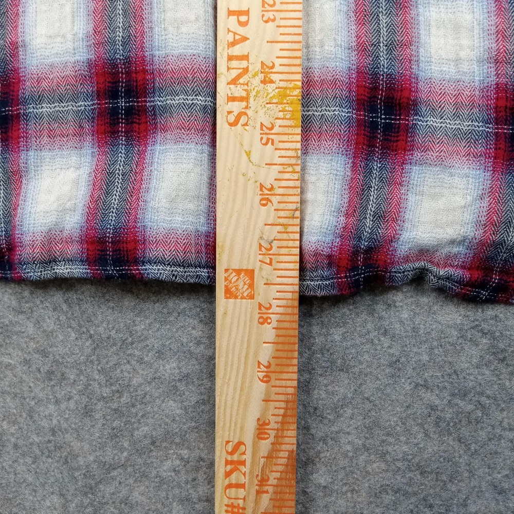 Kut From The Kloth Shirt Womens XL Red Plaid Snap Button Up Down Flannel ST10302 - Picture 5 of 6